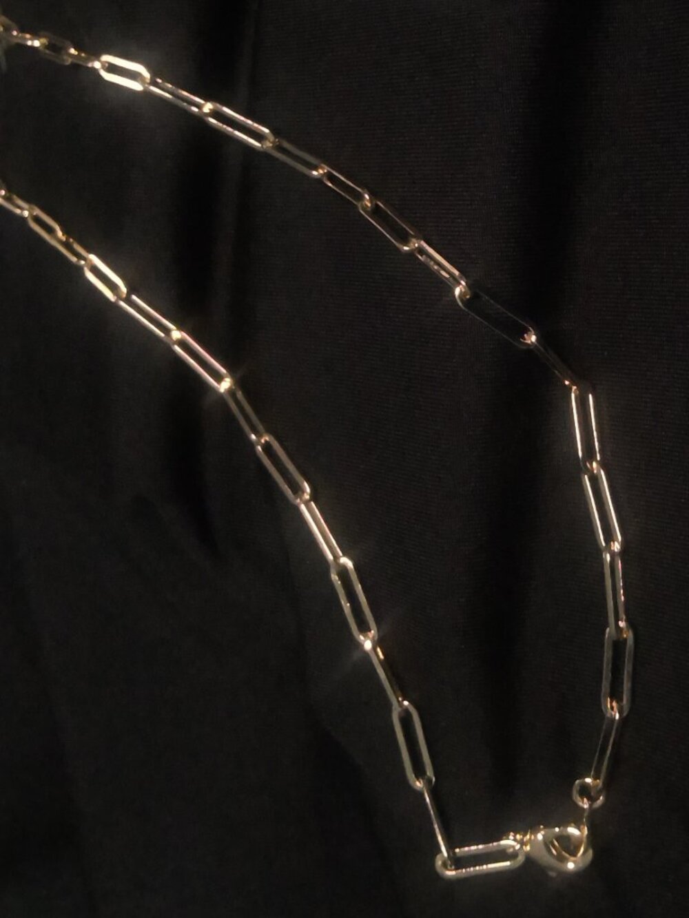NWOT! 18K gold Layered/Gold Bonded 3.8mm Paperclip Chain 22 inch Necklace - Picture 14 of 15